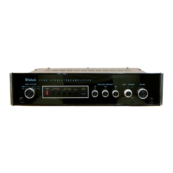McIntosh C 504 Owner's Manual