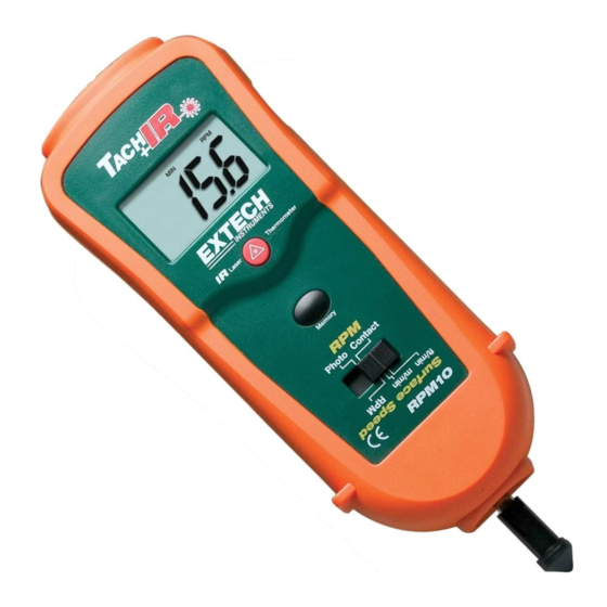 Extech Instruments TachIR RPM10 User Manual