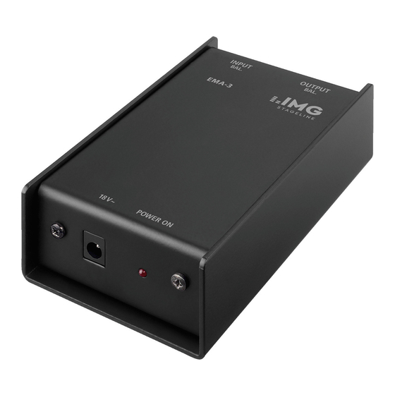 Monacor IMG Stageline EMA-3 Quick Manual