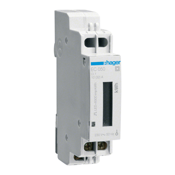 hager EC050 User Instructions