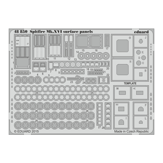 Eduard Spitfire Mk.XVI surface panels Manual
