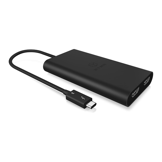 Icy Box Thunderbolt IB-SPL1026-TB3 Manual