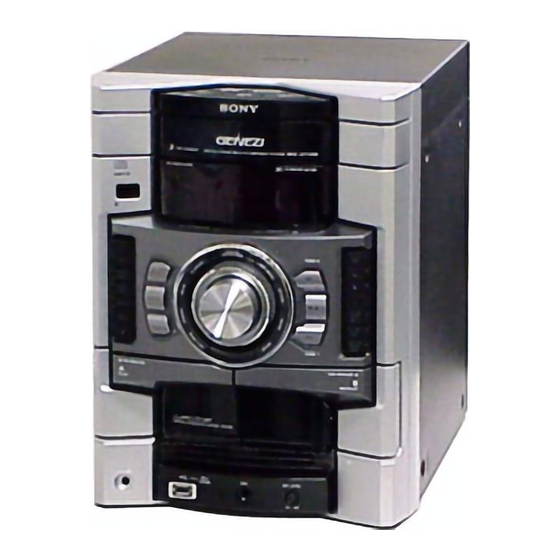 Sony MHC-GTX77 Operating Instructions Manual