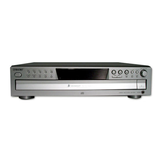 Sony CDP-C5CS - Compact Disc Player Dimensional Information