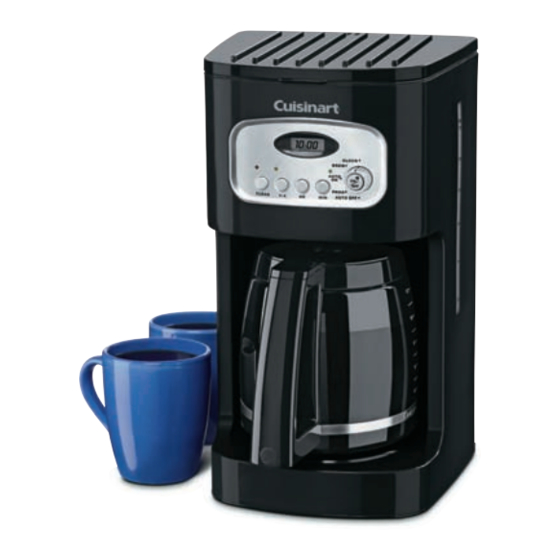 CUISINART DCC-1100C - COFFEE MAKER - 12 CUP INSTRUCTION BOOKLET Pdf ...