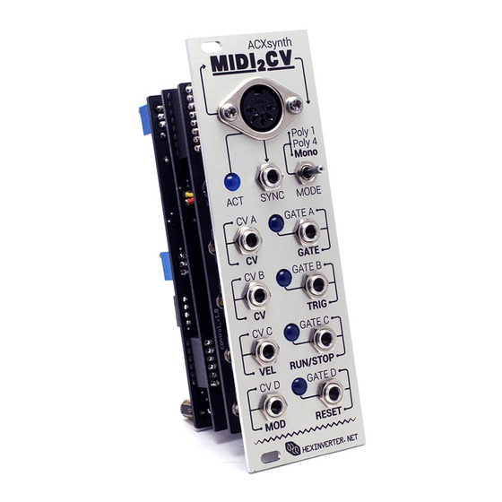 hexinverter ACXsynth MIDI2CV User Manual