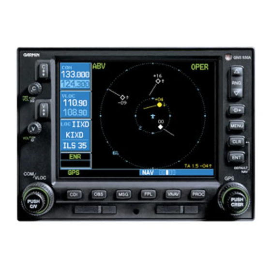 Garmin GNS 530 Quick Reference