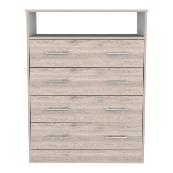 TUHOME Furniture PERU FOUR DRAWER DRESSER Assembly Instructions Manual