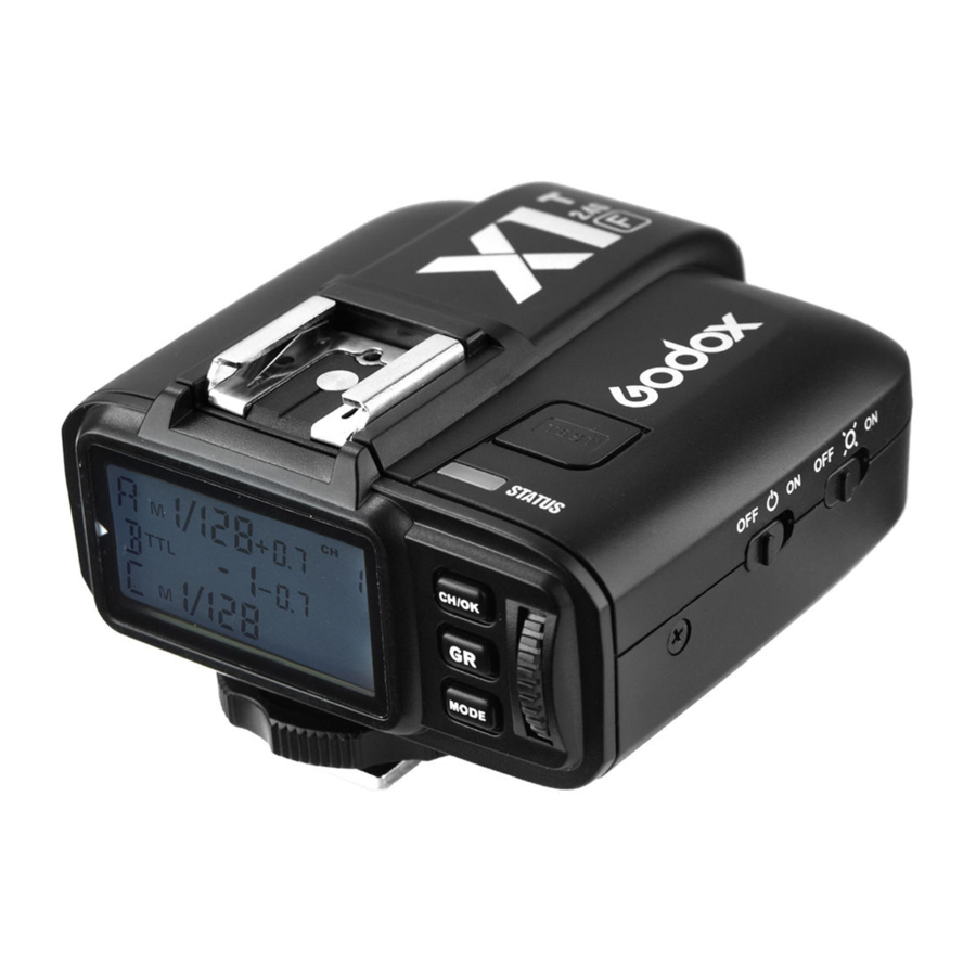 Godox X1T-F Wireless Flash Trigger Manuals