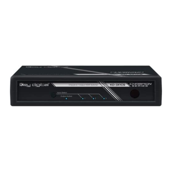 Key Digital Champion KD-2X1CS Operating Instructions Manual