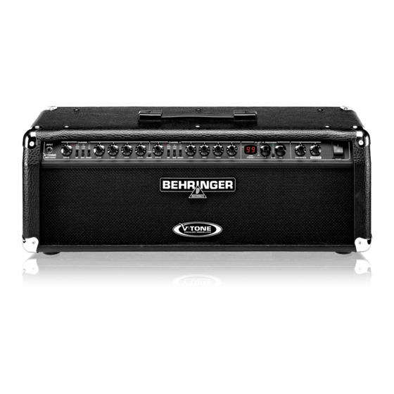 Behringer V-Tone GMX1200H Quick Start Manual