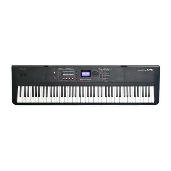 Kurzweil SP6 Getting Started Manual