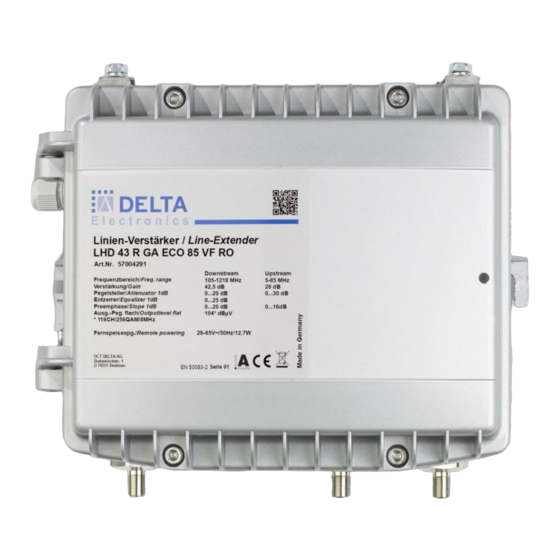 Delta Electronics LHD 43 GA ECO User Manual