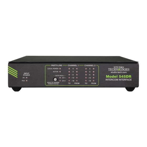 Studio Technologies 545DR User Manual