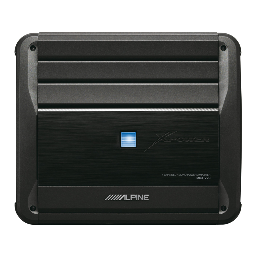 Alpine MRX-V70, MRX-F35 - POWER AMPLIFIER Manual
