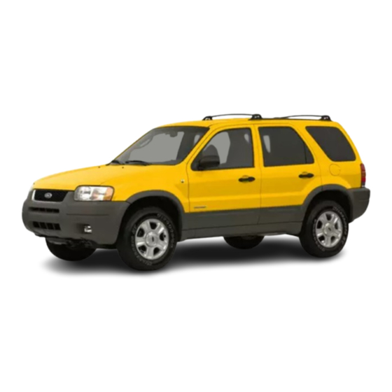 Ford Escape 2002 Workshop Manual
