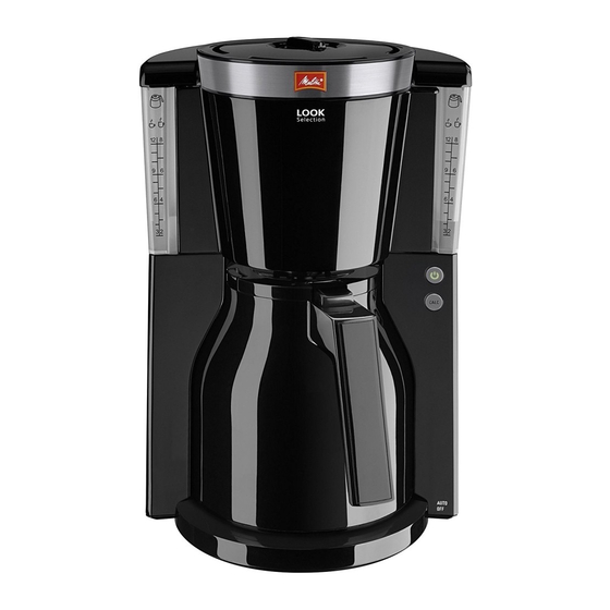 Melitta LOOK Therm Selection DeLuxe Manuals
