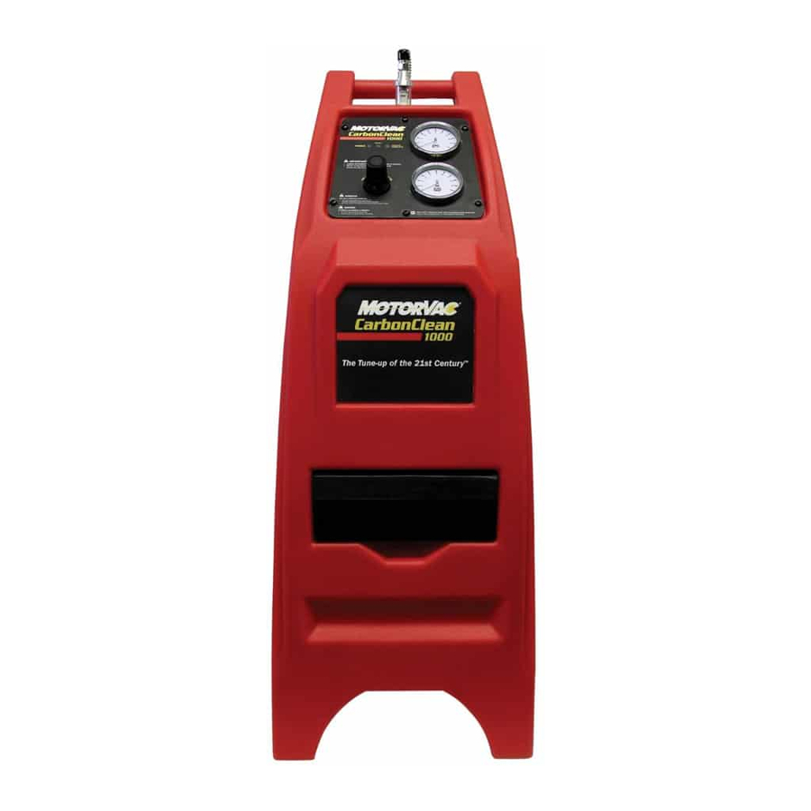 User Manuals: Motorvac CarbonClean 1000 System Cleaning