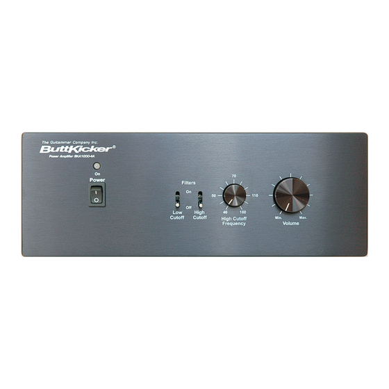 ButtKicker BKA1000-4A Owner's Manual