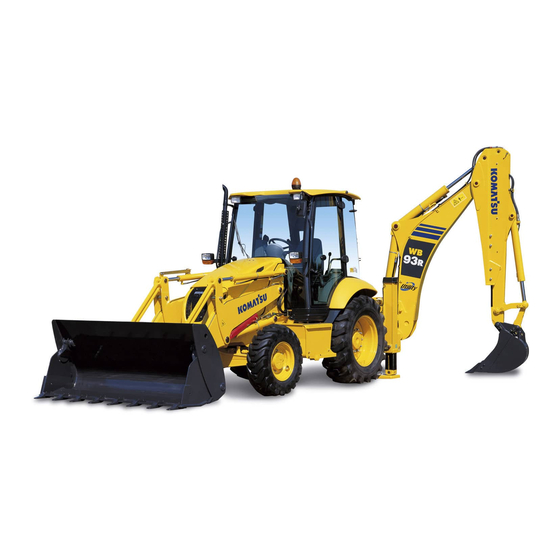 User Manuals: Komatsu Utility WB93R-5 Backhoe Loader
