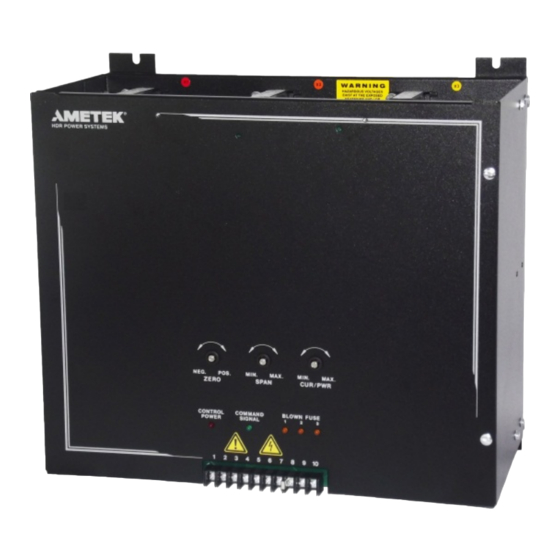 Ametek RF3 SCR Series Power Controller Manuals