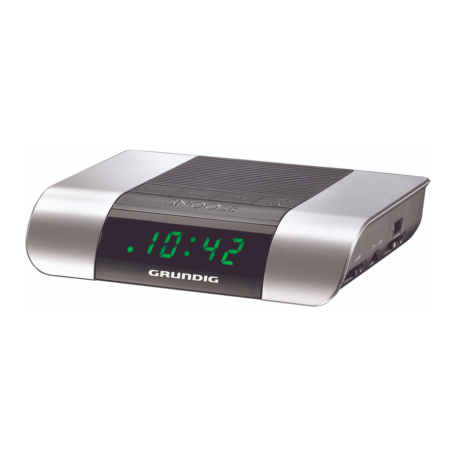 Grundig Sonoclock 360, 360 L - Clock Radio Manual