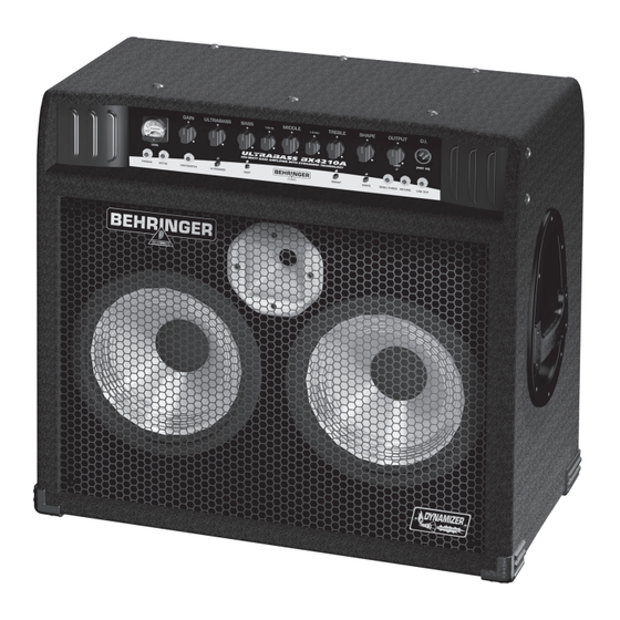 Behringer ULTRABAS BX4210A Manuals