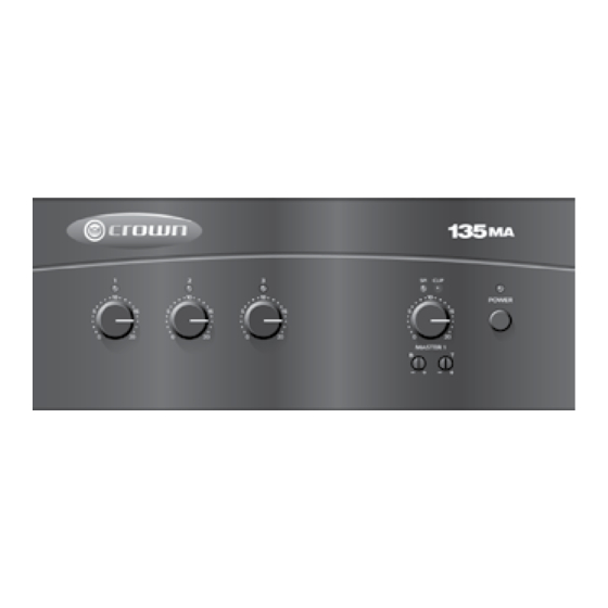 Crown MA-5000i Operation Manual