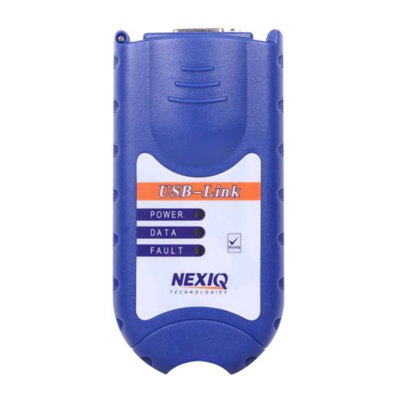 NEXIQ Technologies USB-Link Installation And Setup Manual