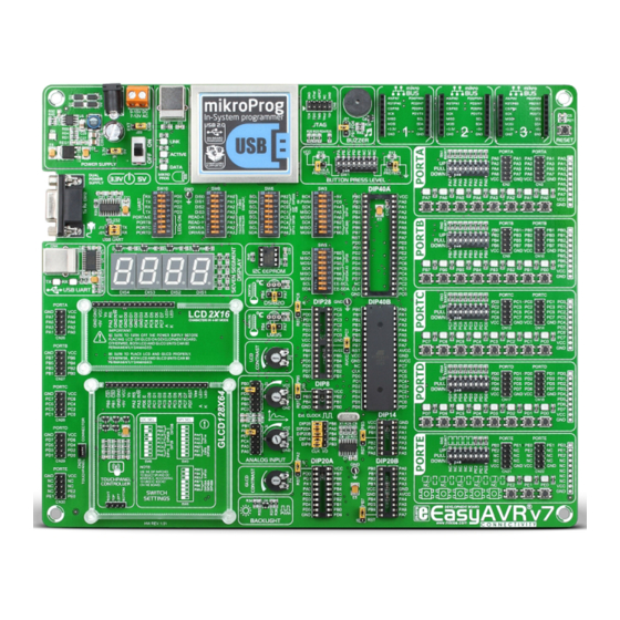 mikroElektronika EasyAVR v7 User Manual