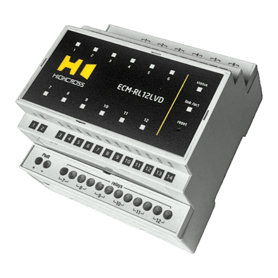 Highcross ECM-RL12LVD Quick Reference Manual
