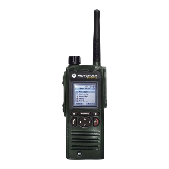 Motorola TETRA MTP830 Basic User's Manual