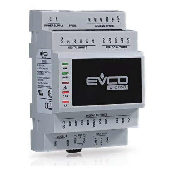 Evco c-pro 3 micro Hardware Manual