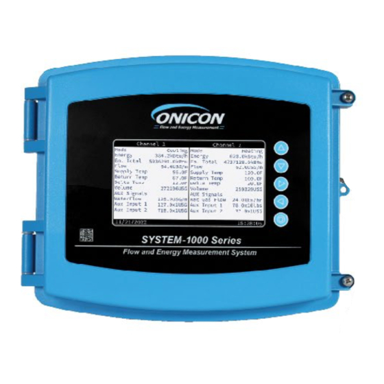Onicon SYSTEM-1000 Installation And Operation Manual