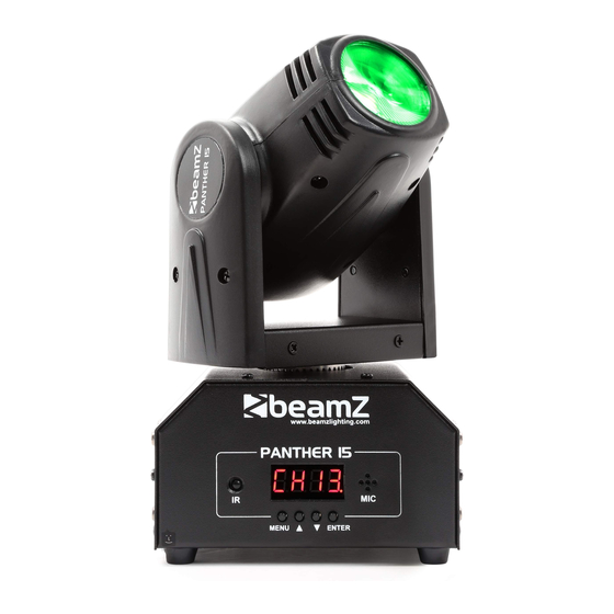 Beamz Panther 15 LED Moving Head Manuals