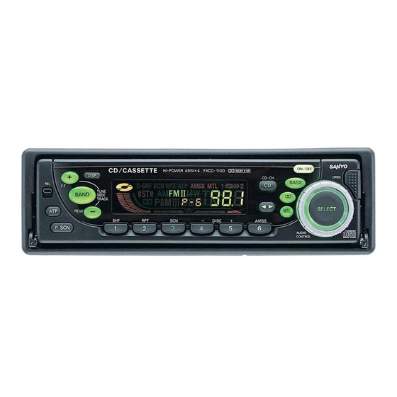 Sanyo FXCD-1100 - Radio / CD Manuals