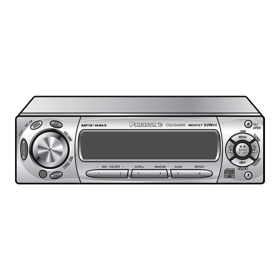 Panasonic CQ-C5400 Operating Instructions Manual