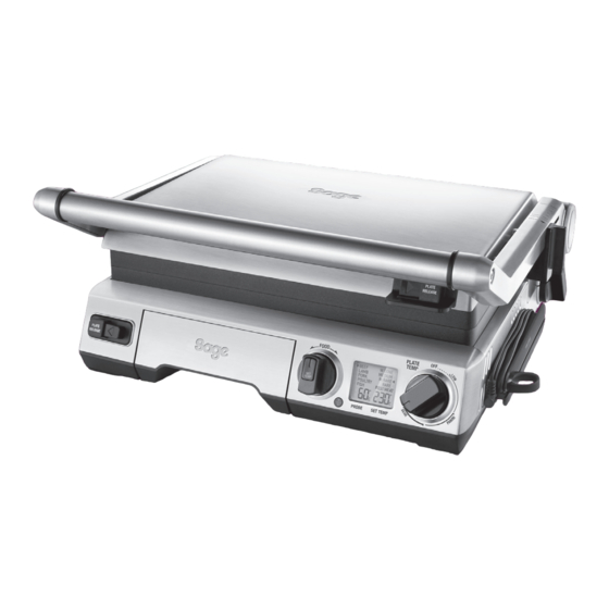 Sage the Smart Grill Pro BGR840 Quick Manual