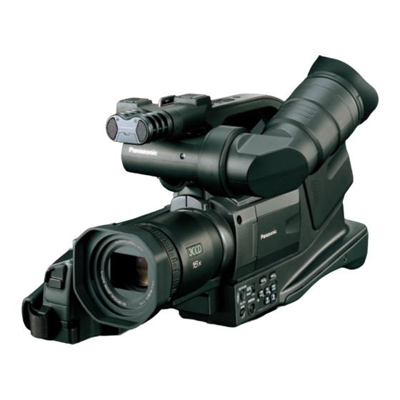 PANASONIC AG-DVC62 CAMCORDER SPECIFICATIONS | ManualsLib