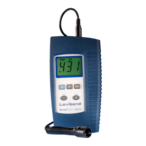 Lovibond Tintometer SensoDirect Con110 Instruction Manual