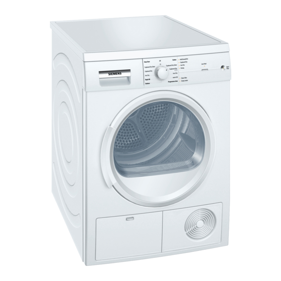 Siemens Tumble dryer Instructions For Installation And Use Manual