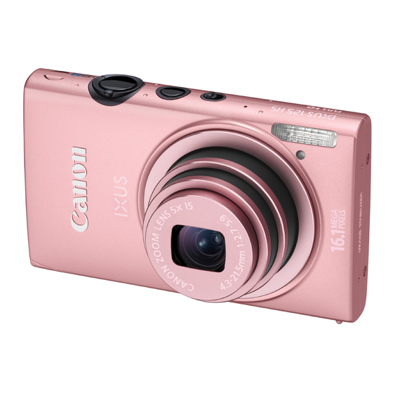 Canon IXUS 125 HS Getting Started