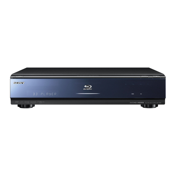 User Manuals: Sony 3-270-909-11(1) Blu-ray Player