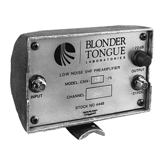 Blonder tongue CMA-b Instruction Manual