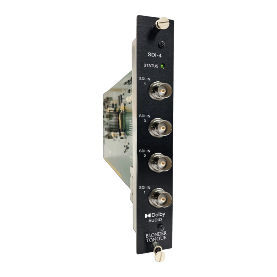 Blonder tongue NXG-SDI4 User Manual