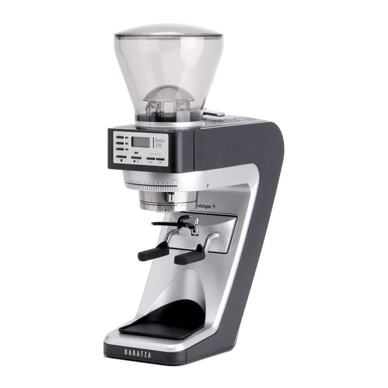 Baratza sette 270 Quick Start Manual