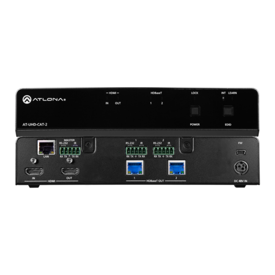 Atlona AT-UHD-CAT-2 Installation Manual
