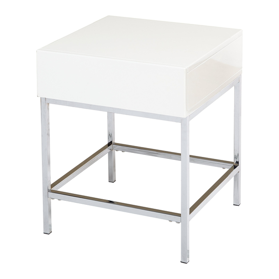 TMS Lewis End Table 72401WHT Assembly Instructions Manual