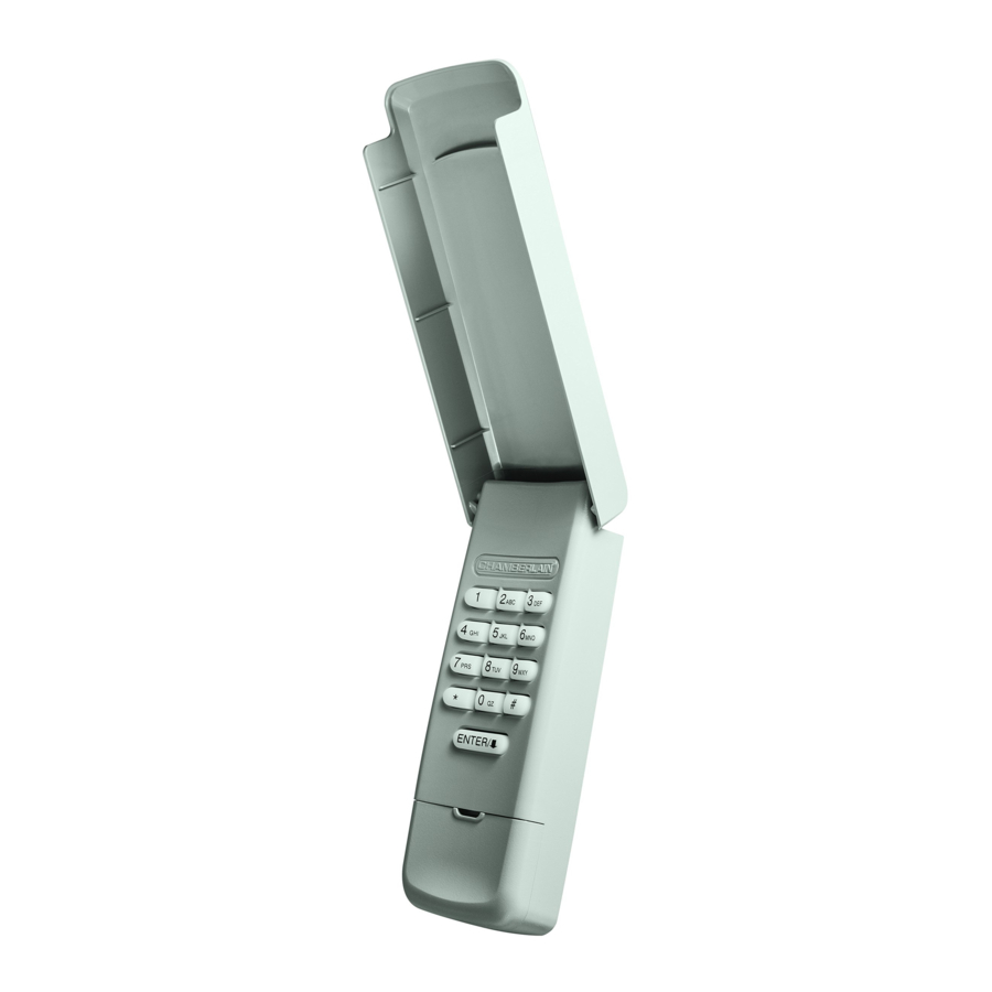 Chamberlain 940EV, 940EV-P2, 940EVC, 940EVC-P2 - Keyless Entry System Manual
