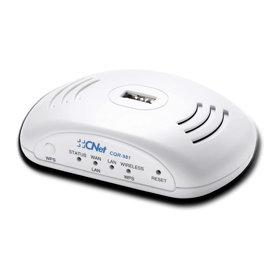 CNET CQR-981 Quick Installation Manual